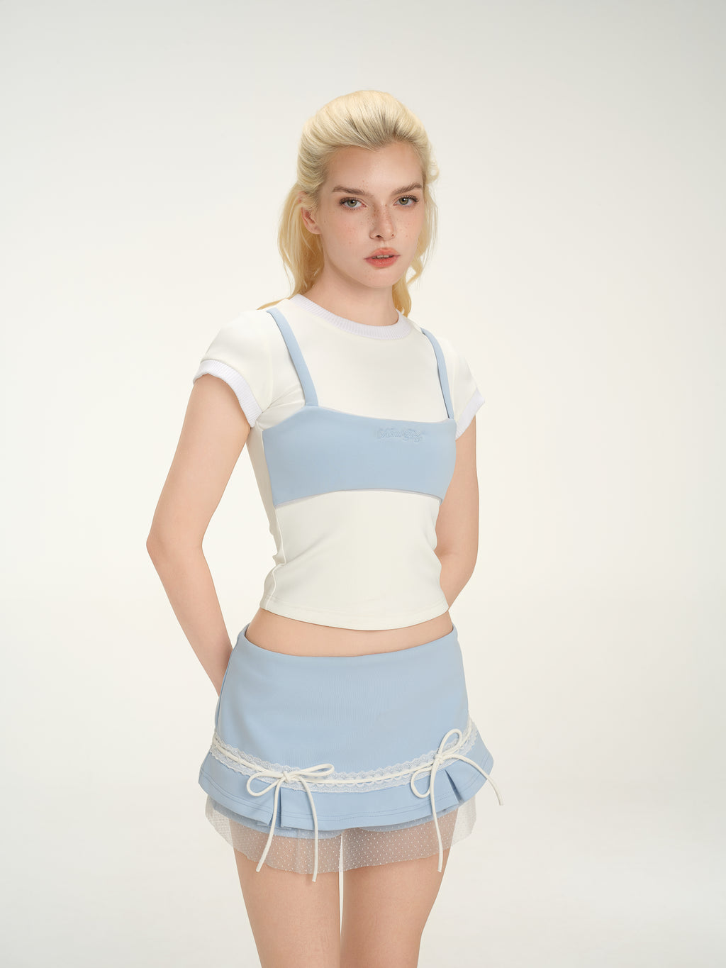 Belia Top ( Pastel Blue )