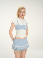Belia Top ( Pastel Blue )